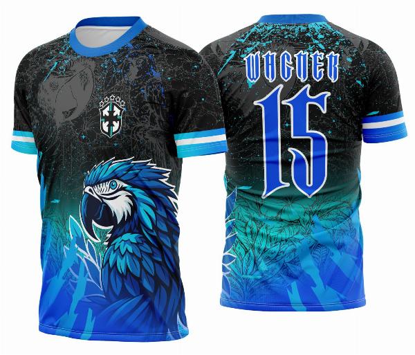 Arte Template Camisa de Interclasse Arara Azul 2025