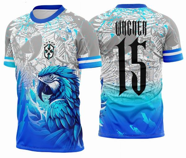 Arte Template Camisa de Interclasse Arara Azul 2025