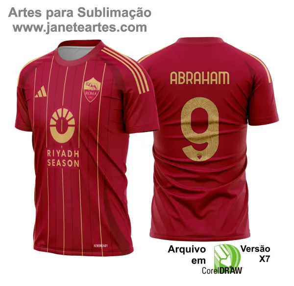 Arte Vetor Camisa AS Roma Titular 2024 - 2025