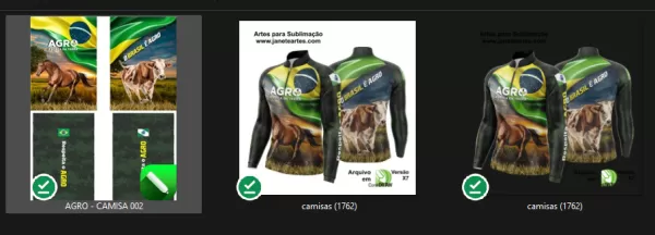 Arte Vetor Camisa Agro 2024 Cavalo e Boi