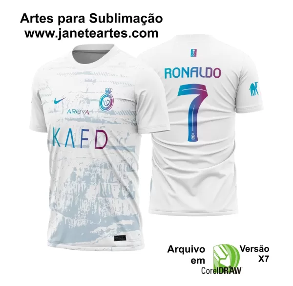 Arte Vetor Camisa Al Nassr Terceira Cr7 2023-2024