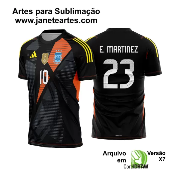 Arte Vetor Camisa Argentina Goleiro 2024 - 2025