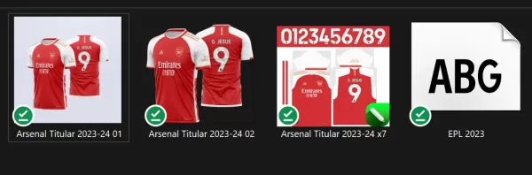 Arte Vetor Camisa Arsenal Pré-Jogo 2023-24 01