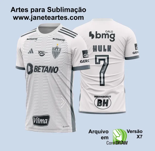 Arte Vetor - Camisa Atlético Mineiro Reserva 2024 - 2025