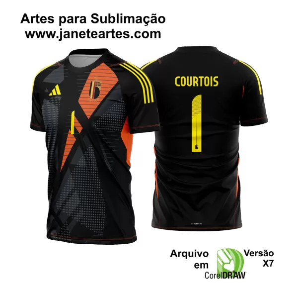 Arte Vetor Camisa Belgica Goleiro 2024 - 2025