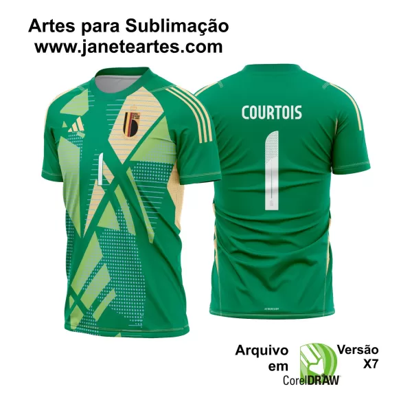 Arte Vetor Camisa Belgica Goleiro 2024 - 2025