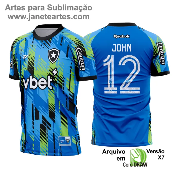 Arte Vetor Camisa Botafogo Goleiro I 2025 - 2026 02