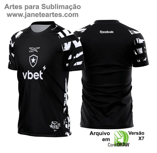 Arte Vetor Camisa Botafogo Pré-Jogo 2025 - 2026
