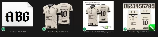 Arte Vetor Camisa Corinthians Quarta 2023 - 2024