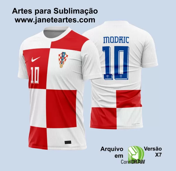 Arte Vetor Camisa Croácia Titular 2024 - 2025