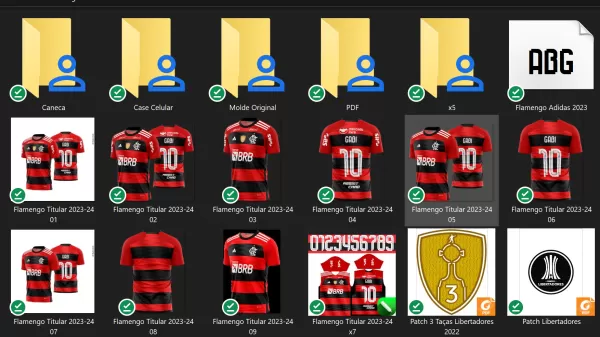 Arte Vetor Camisa Flamengo Pré-Jogo 2023-24 100% em vetor