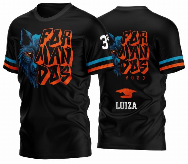 Arte Vetor Camisa Formandos Lobo - Silk - Sublimação