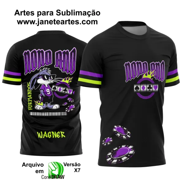 Arte Vetor Camisa Formandos Nono Ano Pernalonga Cassino