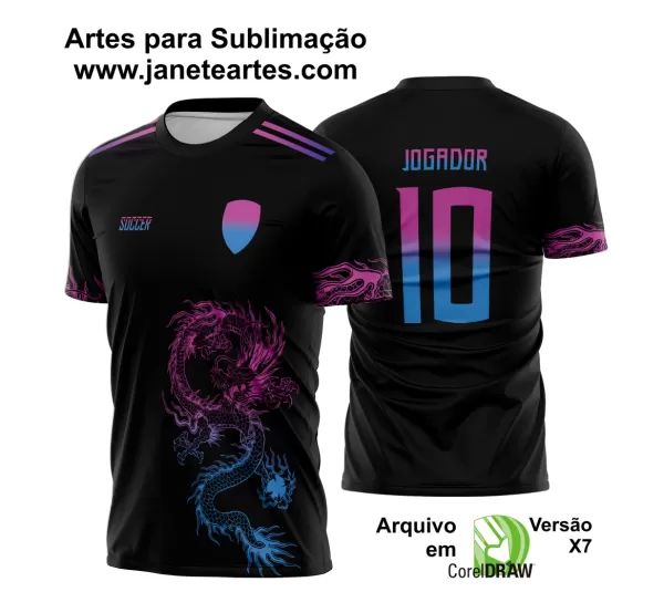 Arte Vetor Camisa InterClasse 2024 Modelo 31 Dragão