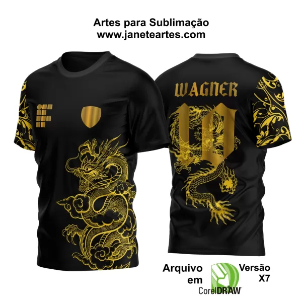 Arte Vetor Camisa InterClasse 2024 Modelo 32 Dragão