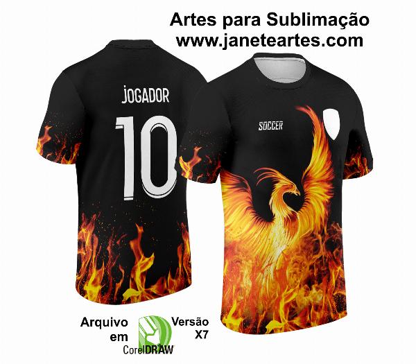 Arte Vetor Camisa InterClasse 2024 Modelo 36 Fenix Fogo