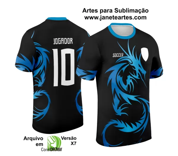 Arte Vetor Camisa InterClasse 2024 Modelo 38 Dragão Azul