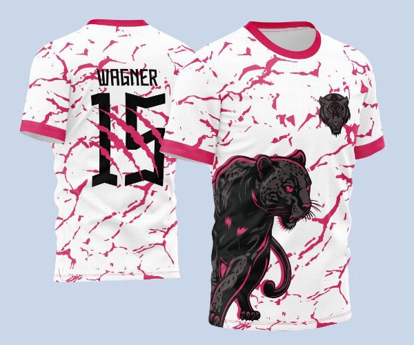 Arte Vetor Camisa InterClasse 2024 Pantera Branca e Rosa