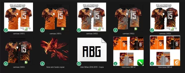 Arte Vetor Camisa InterClasse Fenix Fogo 2024 Modelo 02