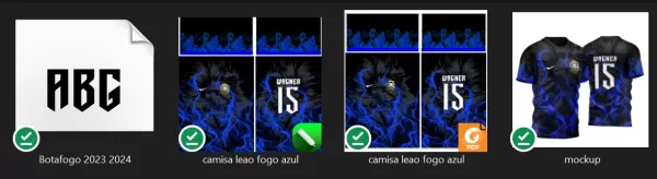 Template Futebol Leao Fogo Azul Vetor