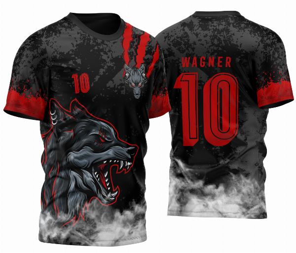 Arte Vetor Camisa InterClasse Lobo das Sombras