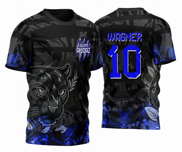 Arte Vetor Camisa InterClasse Pantera Negra Fumaça Azul