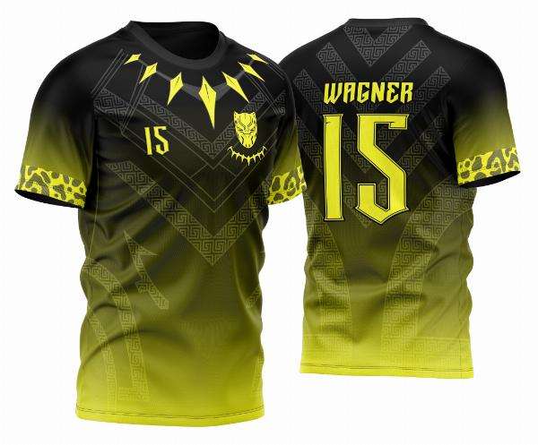 Arte Vetor Camisa InterClasse Pantera Negra Tribal