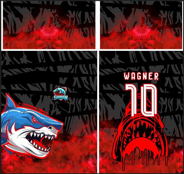 Arte Vetor Camisa InterClasse Dragão com Fogo 2023 Vermelho