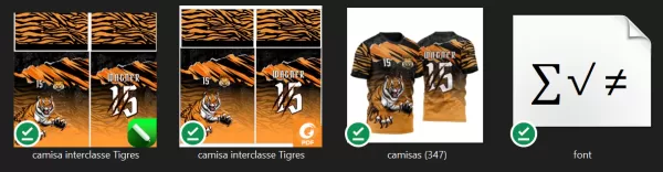 Arte Vetor Camisa InterClasse Tigres 2025 Modelo 1