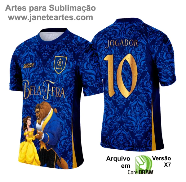Arte Vetor Camisa Interclasse A Bela e a Fera - 0180