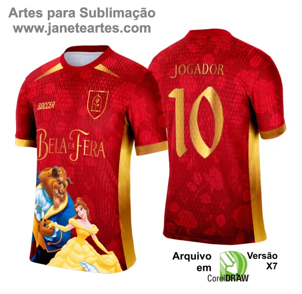Arte Vetor Camisa Interclasse A Bela e a Fera - 0201