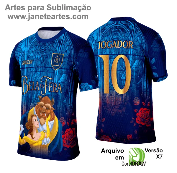 Arte Vetor Camisa Interclasse A Bela e a Fera - 0222