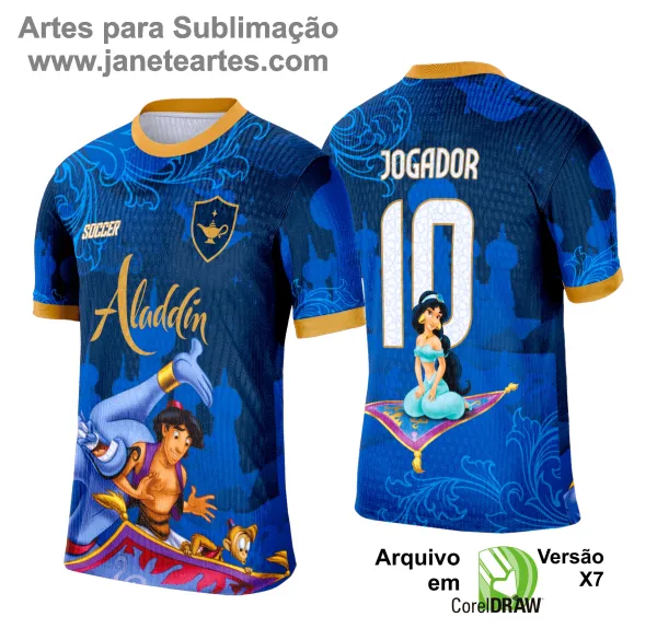 Arte Vetor Camisa Interclasse Aladdin - 0165