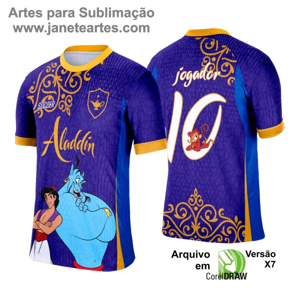 Arte Vetor Camisa Interclasse Aladdin - 0197
