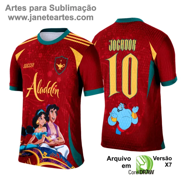 Arte Vetor Camisa Interclasse Aladdin - 0220