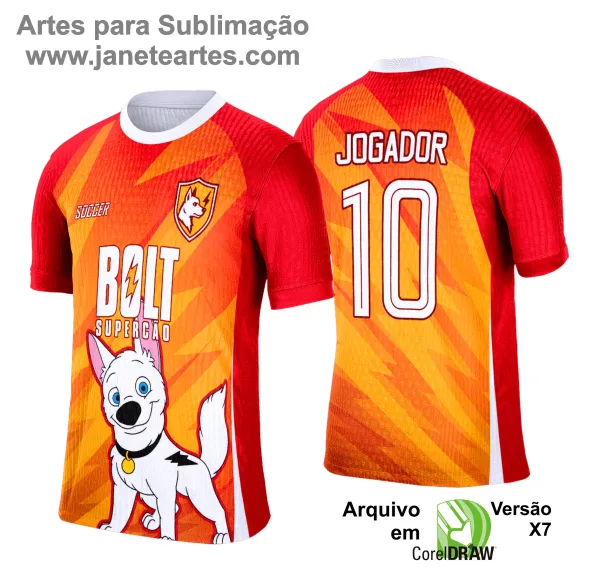 Arte Vetor Camisa Interclasse Bolt Super Cão - 0167