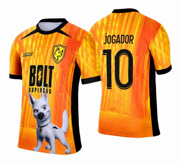 Arte Vetor Camisa Interclasse Bolt Super Cão - 0176