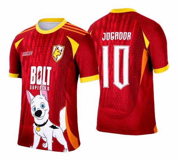 Arte Vetor Camisa Interclasse Bolt Super Cão - 0187