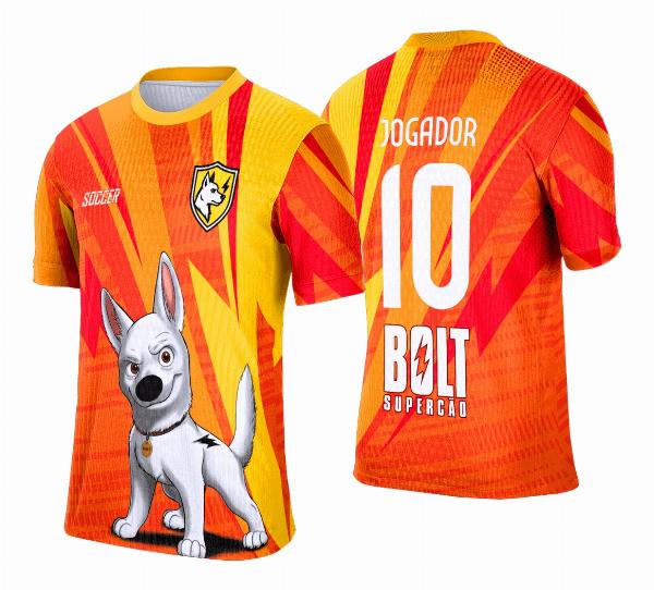Arte Vetor Camisa Interclasse Bolt Super Cão - 0198 Arte Vetor Camisa Interclasse Bolt Super Cão - 0198