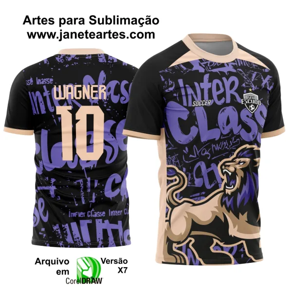 Arte Vetor Camisa Interclasse Bonita Leão Graffite 2025