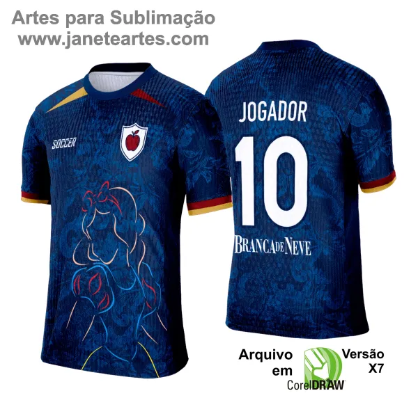 Arte Vetor Camisa Interclasse Branca de Neve - 0178