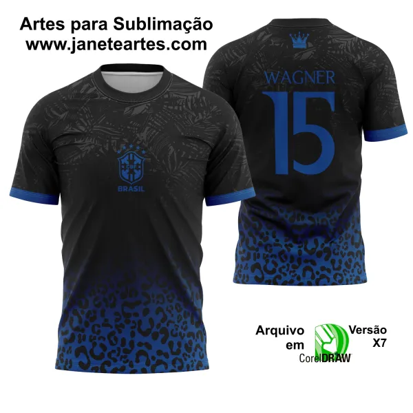 Arte Vetor Camisa Interclasse Brasil Pele de Onça - 0225