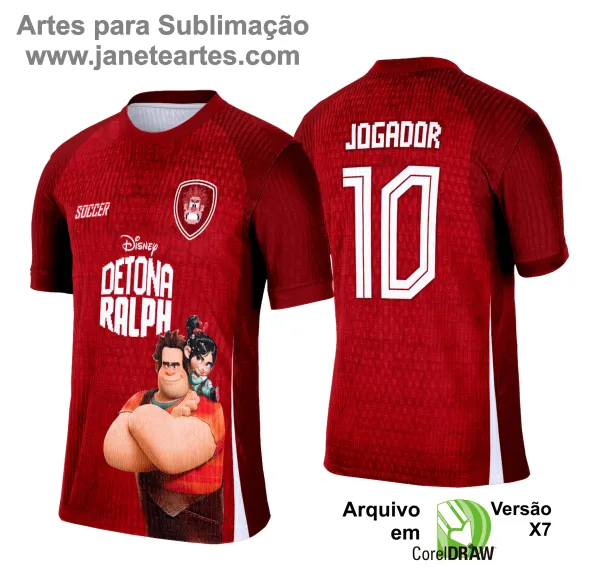 Arte Vetor Camisa Interclasse Detona Ralph - 0207