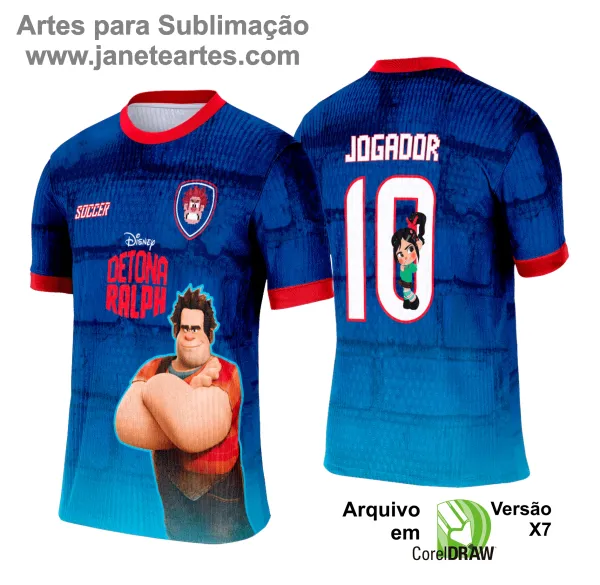 Arte Vetor Camisa Interclasse Detona Ralph- 0179