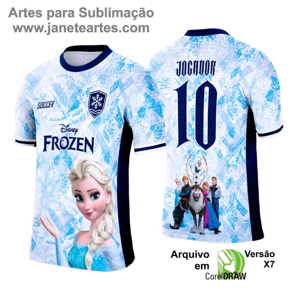 Arte Vetor Camisa Interclasse Frozen - 0175