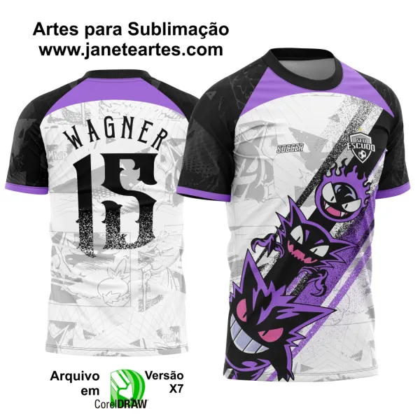 Arte Vetor Camisa Interclasse Gengar 2025
