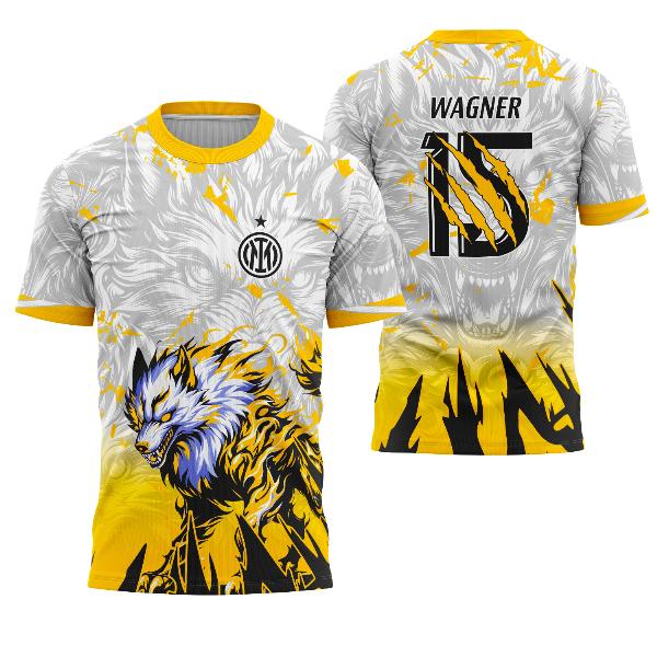 Arte Vetor Camisa Interclasse Lobo Amarelo 2025 - 0239