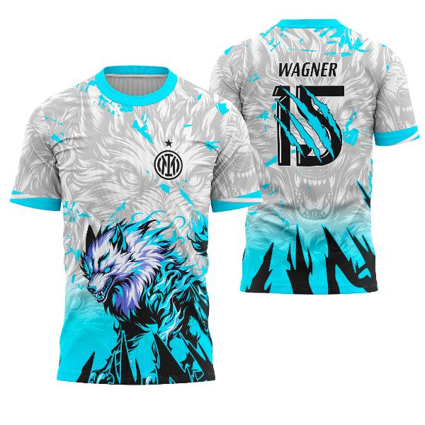 Arte Vetor Camisa Interclasse Lobo Azul 2025 - 0238