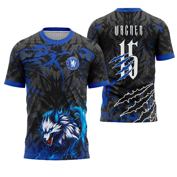 Arte Vetor Camisa Interclasse Lobo Fogo 2025 - 0244
