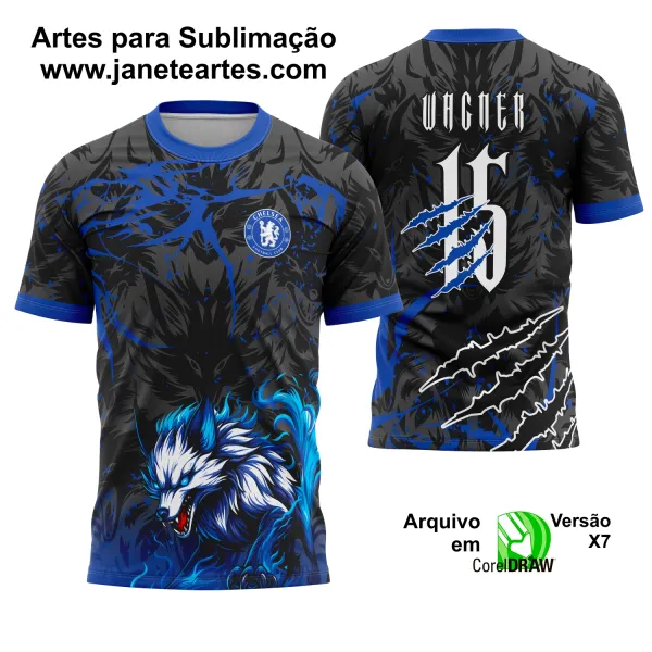 Arte Vetor Camisa Interclasse Lobo Fogo 2025 - 0244